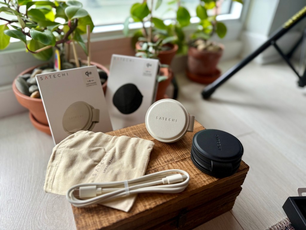 A box with a pair of objects on it