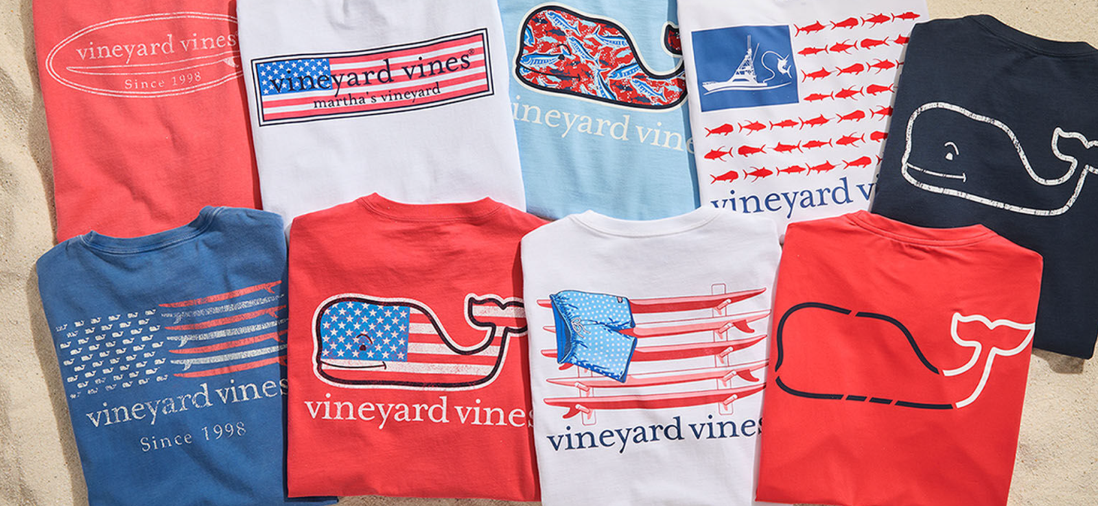 A group of t-shirts with images