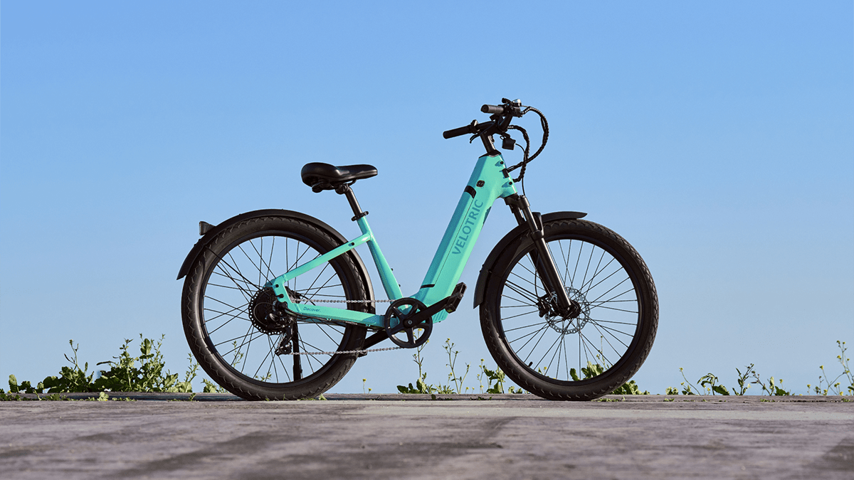 A blue and black bike