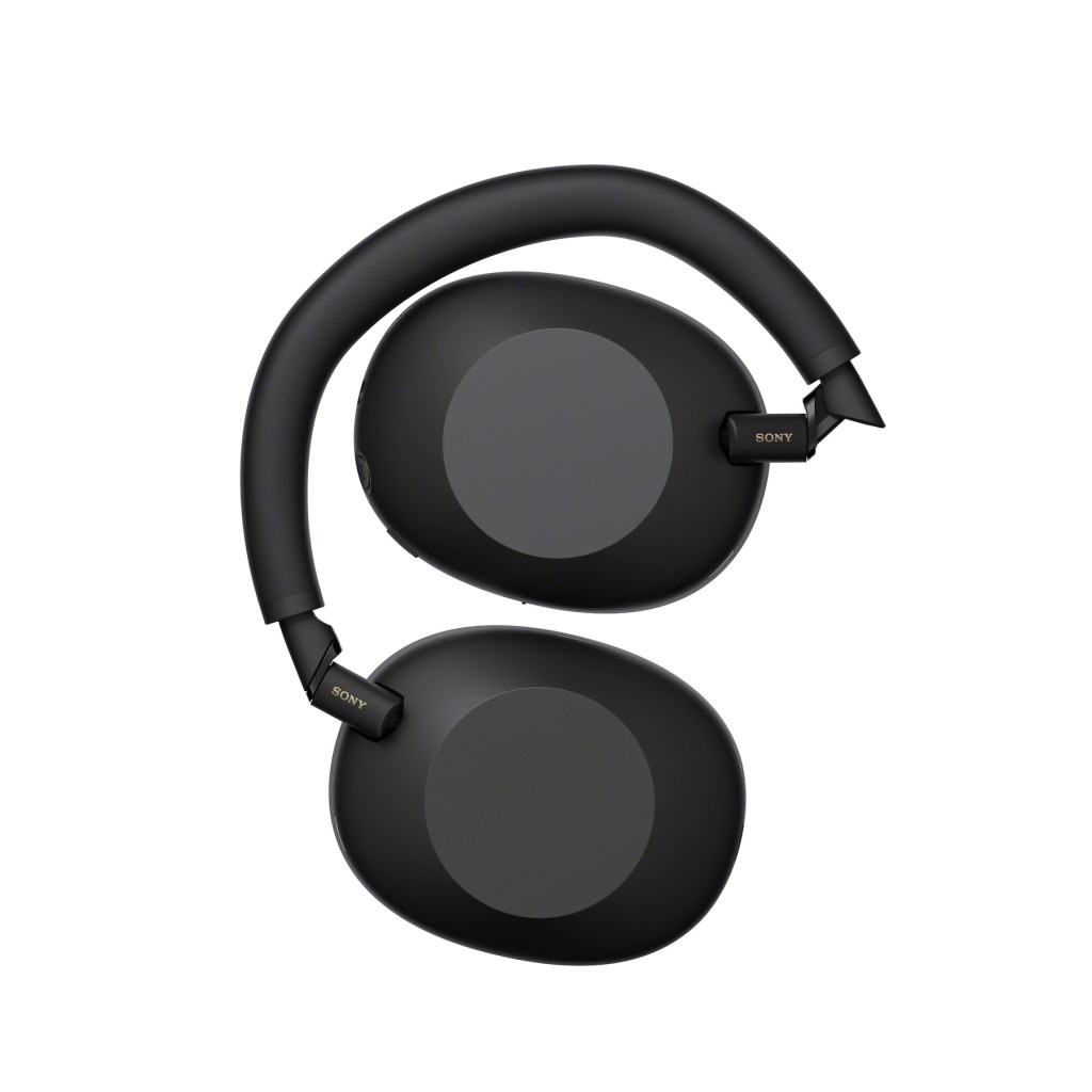 A pair of black headphones