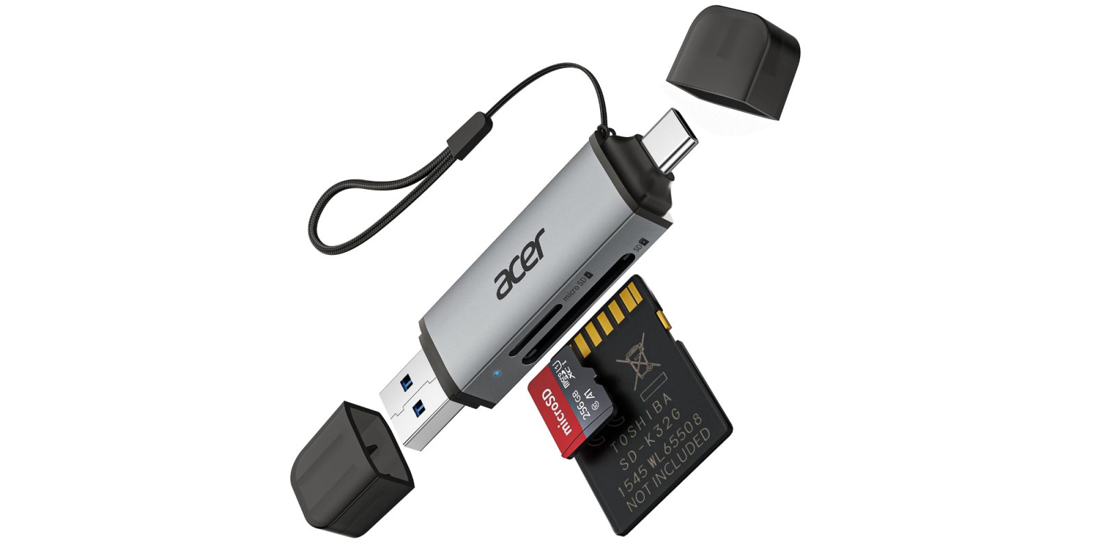 A close-up of a flash drive