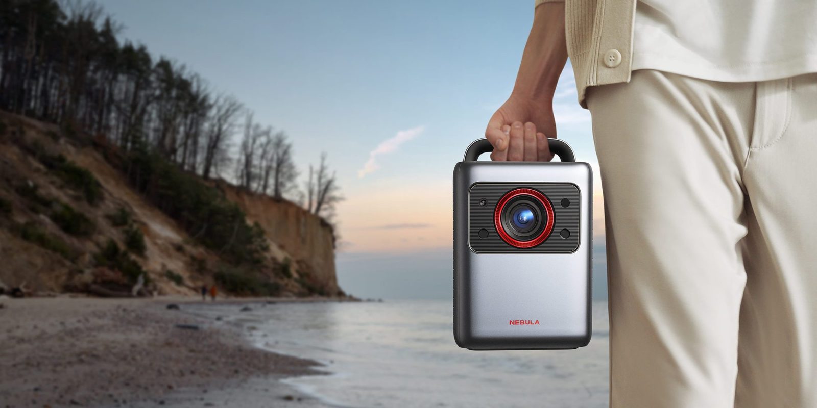 A person holding a camera