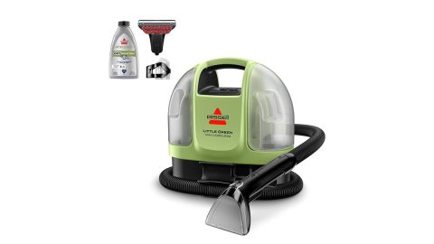 A green and black vacuum