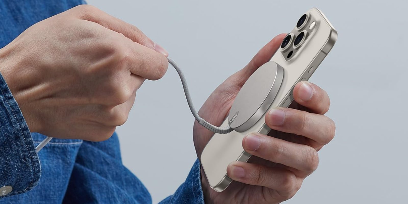 A person holding a phone