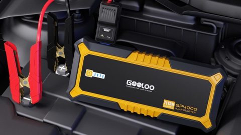 A black and yellow rectangle with white text and white text