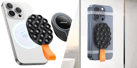 A phone with a device attached to it