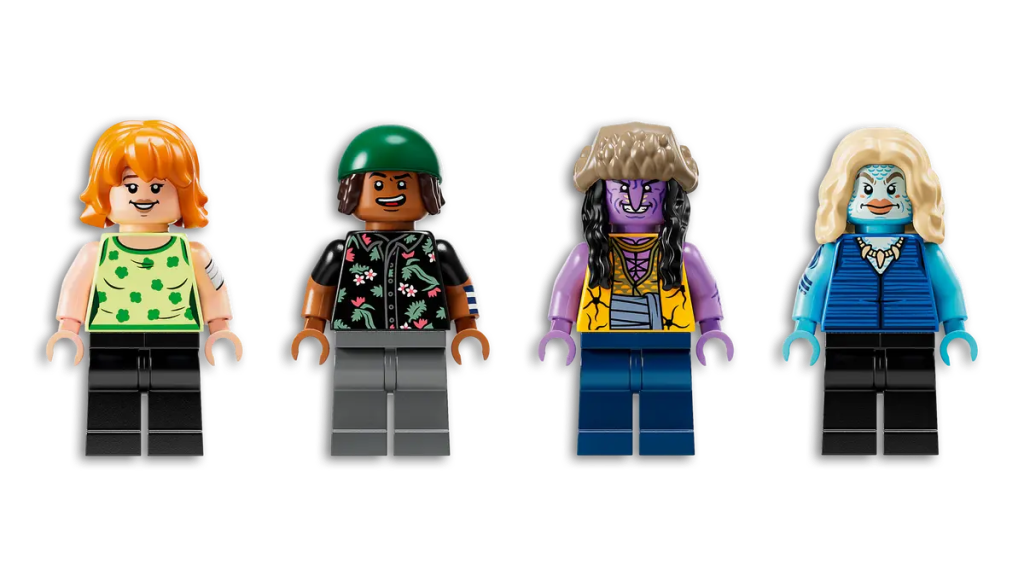 A group of toy figures