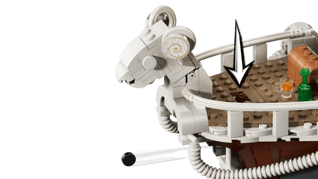 A toy animal on a carousel