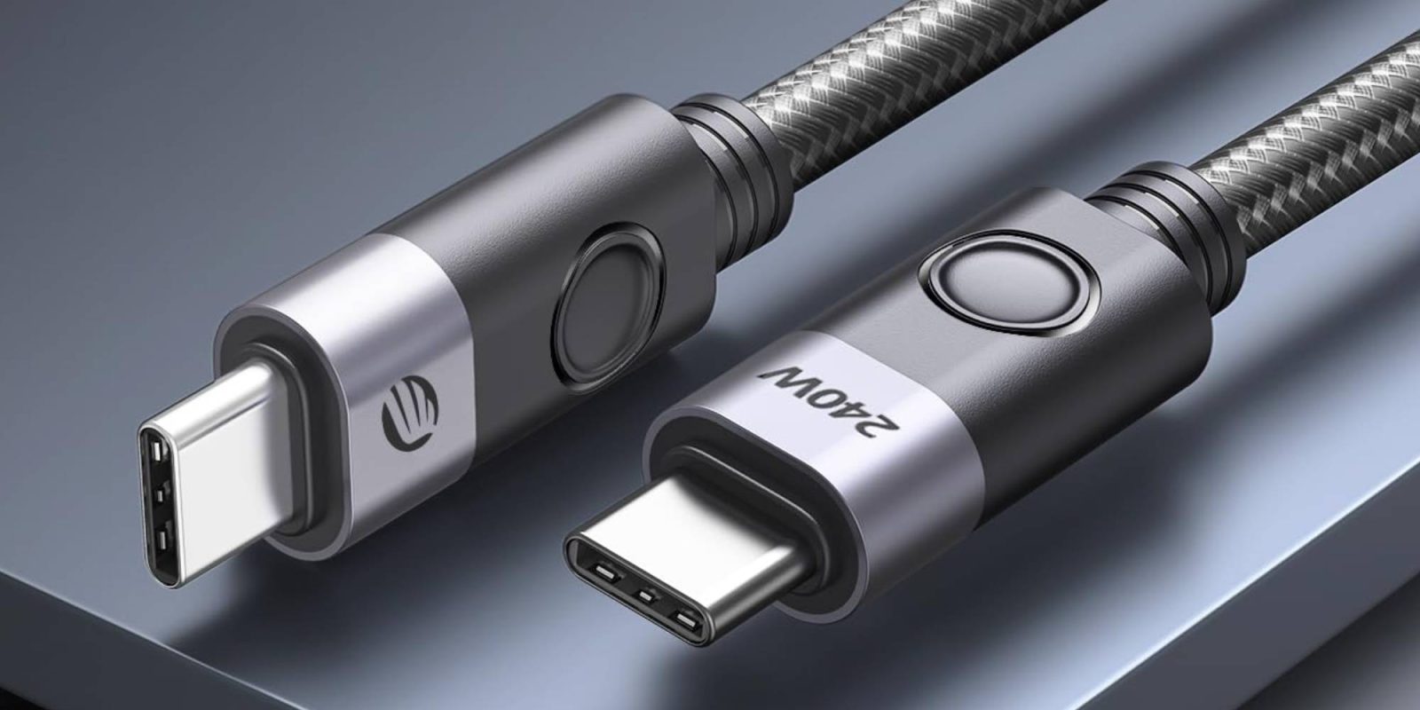 A close up of a cable