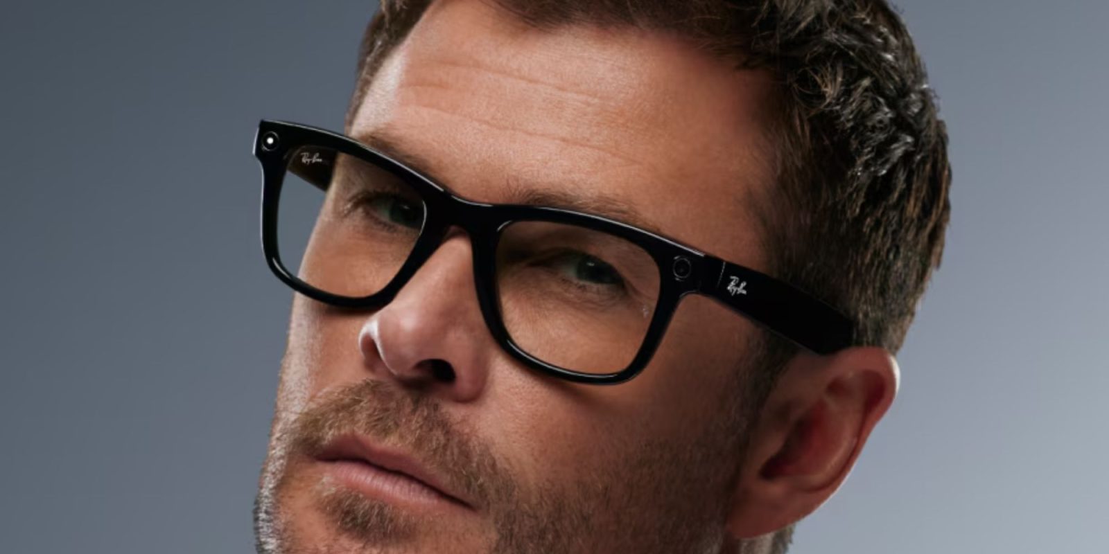 Image showing a person wearing Ray-Ban Meta Glasses.
