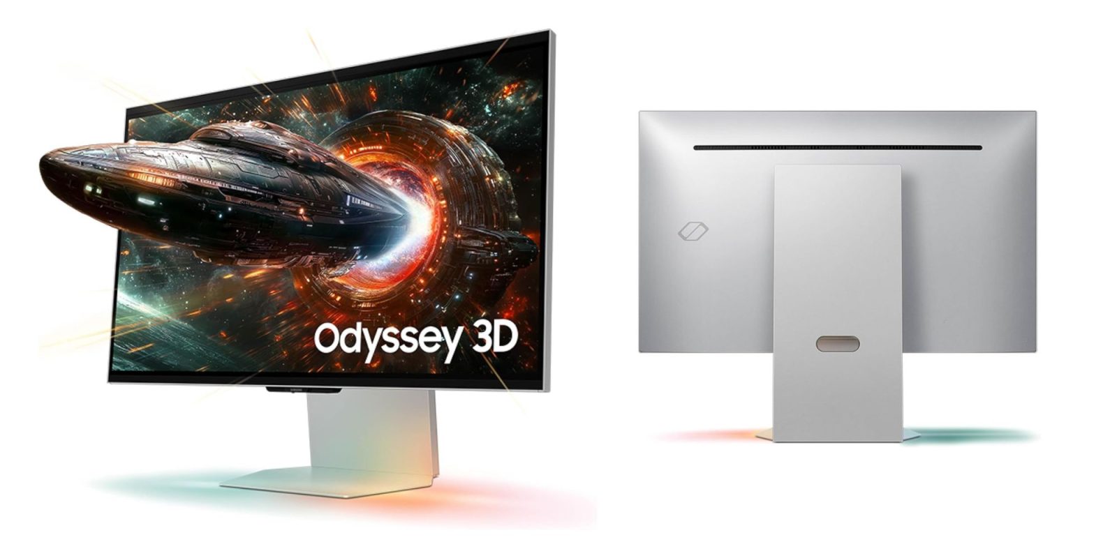 Image showing renders of Samsung's Odyssey 3D monitor.