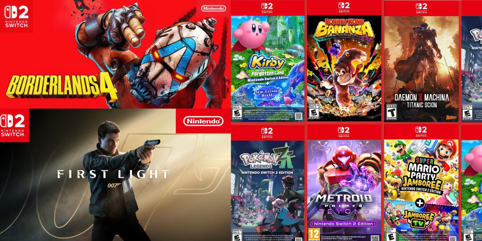 Switch 2 game releases upcoming