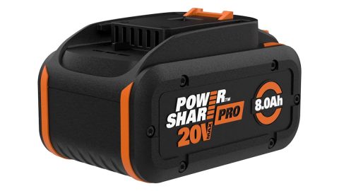 A black and orange battery