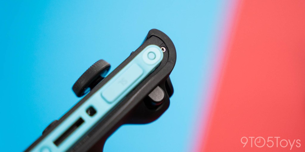 A close up of a game controller