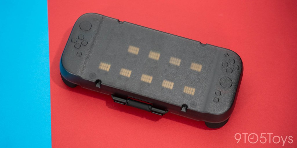 A black rectangular device with many small lights