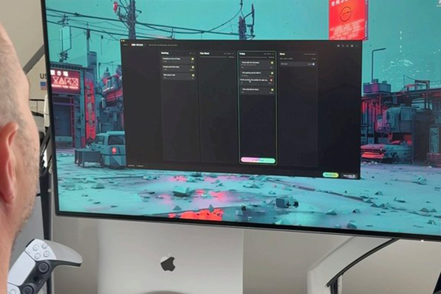 A computer screen with a screen on it
