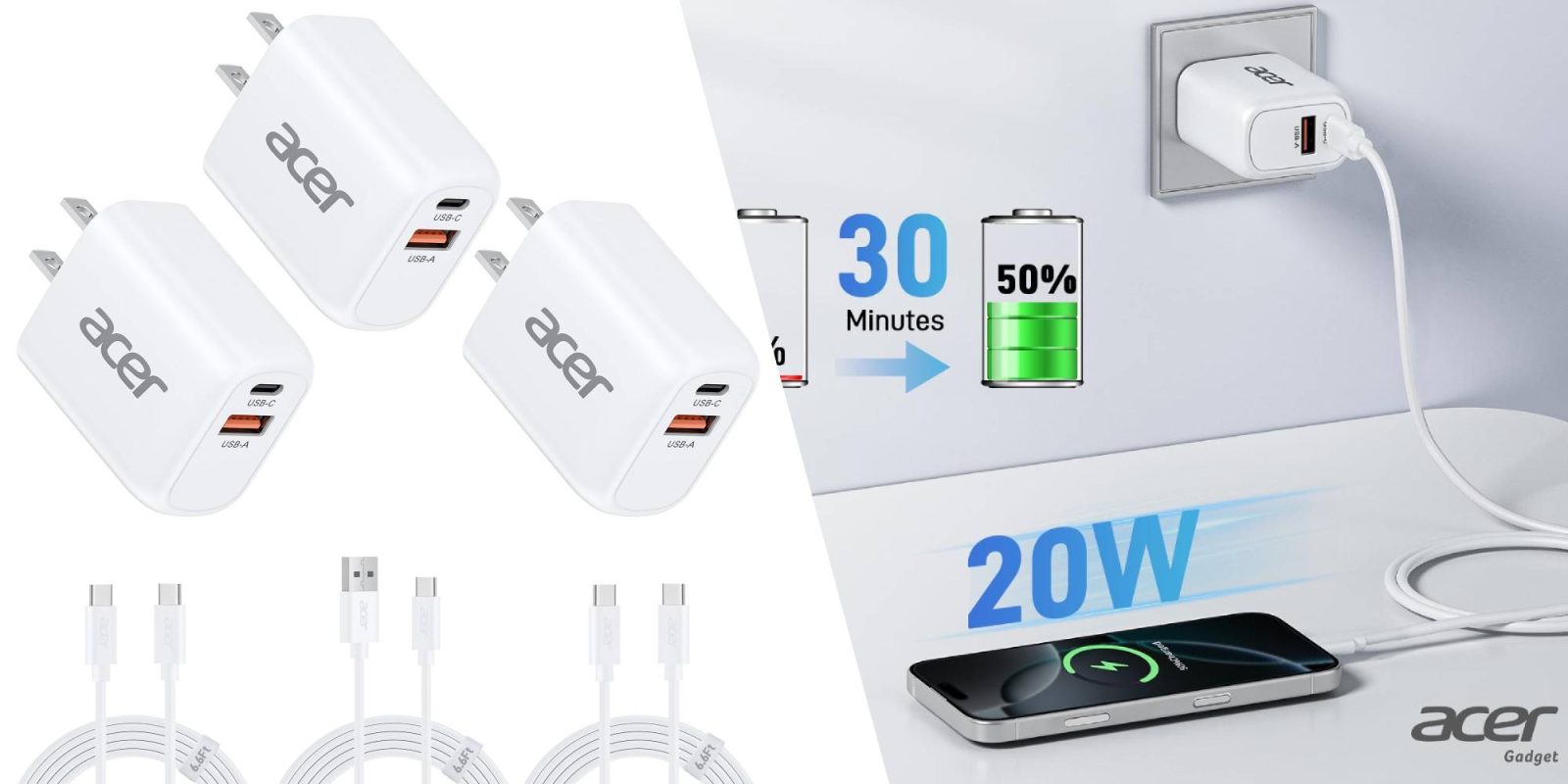 A close up of a charger