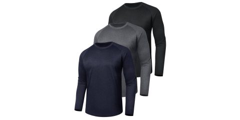 A group of long sleeved shirts