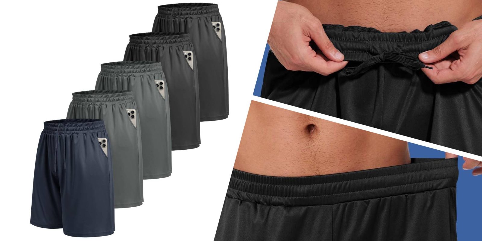 A man's shorts with buttons