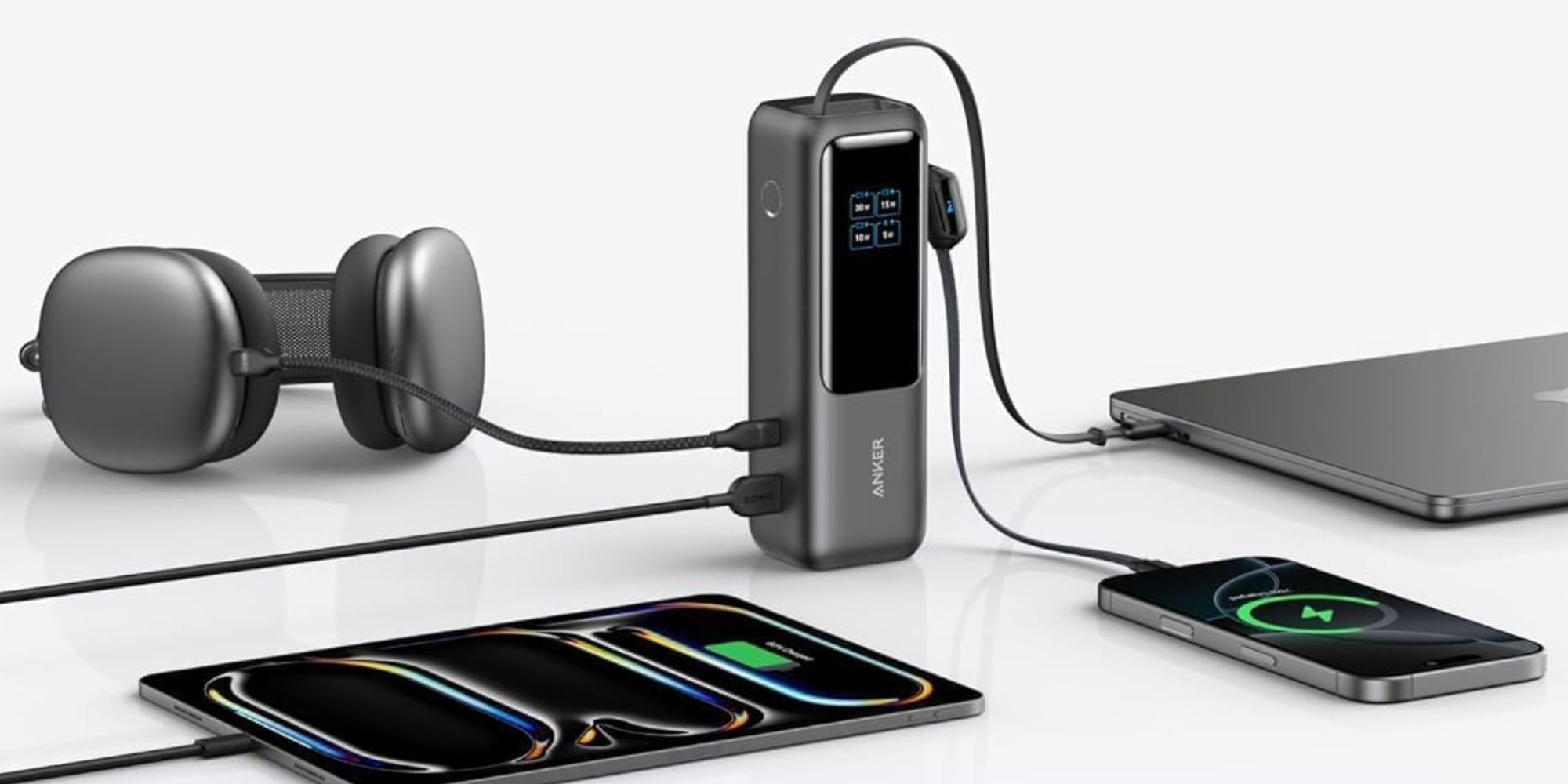 Image showing Anker's 25,000mAh power bank powering Apple gear.
