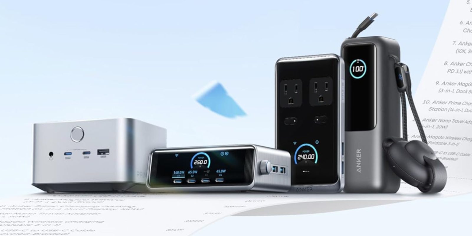 Image showing a set of Anker's new Prime charging gear.