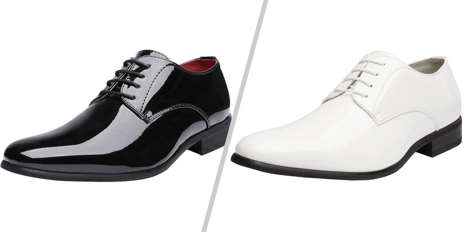 A pair of black and white shoes