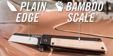 A knife with a wooden handle