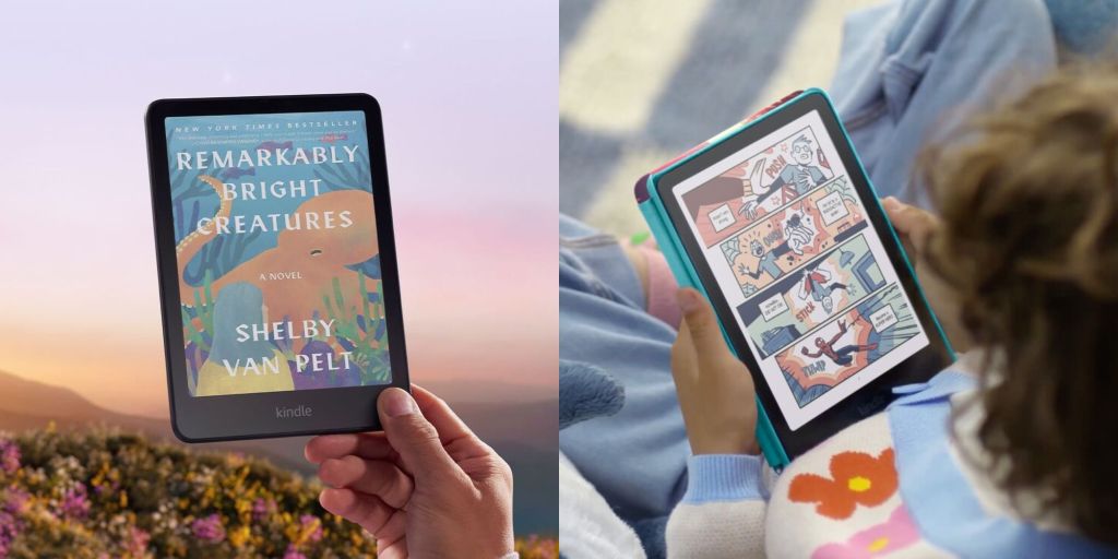Image showing renders of Amazon's new Colorsoft kindle.