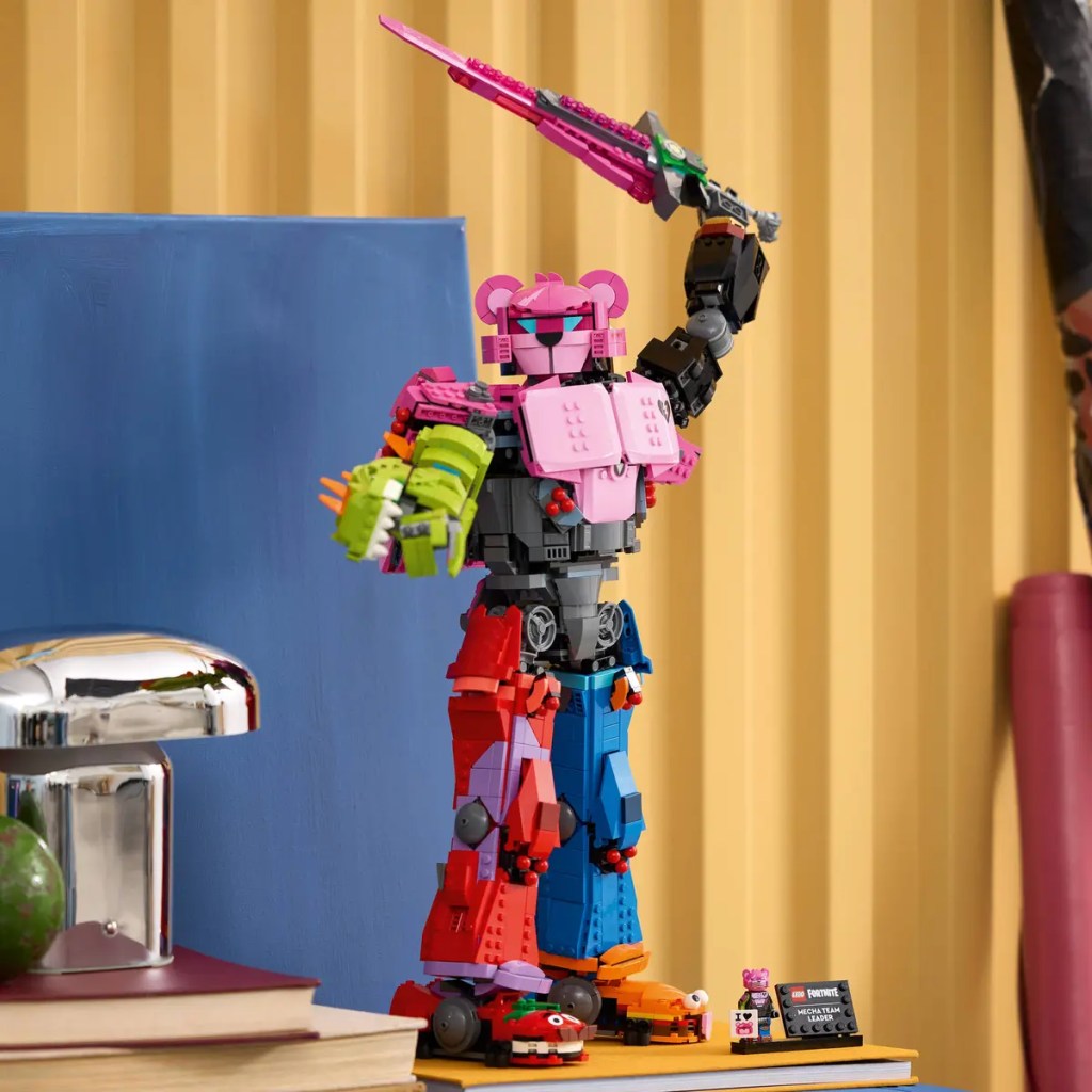 A toy robot with a sword