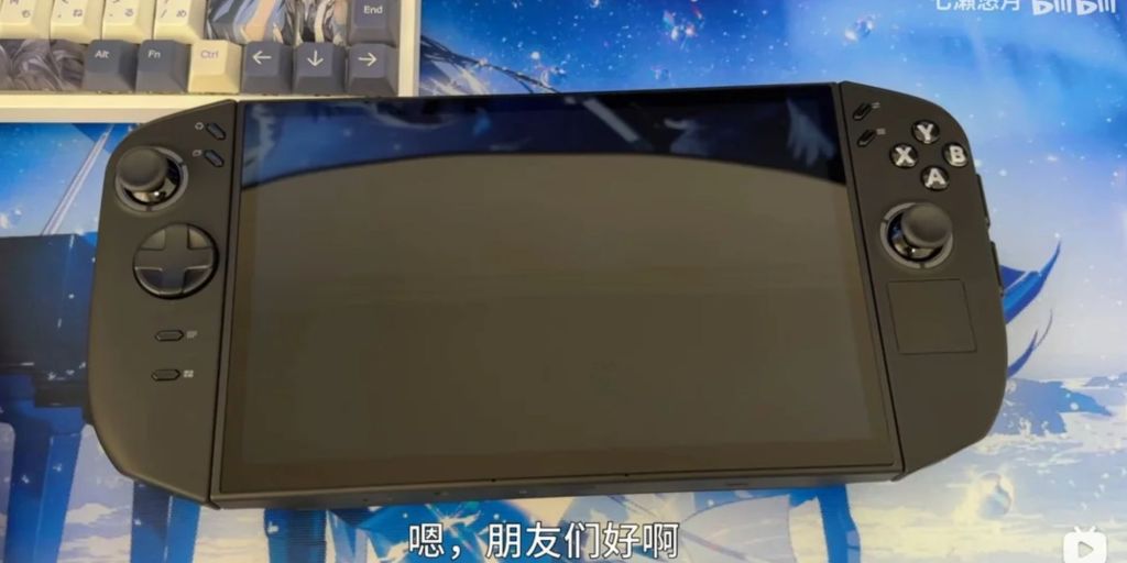 A computer monitor on a table