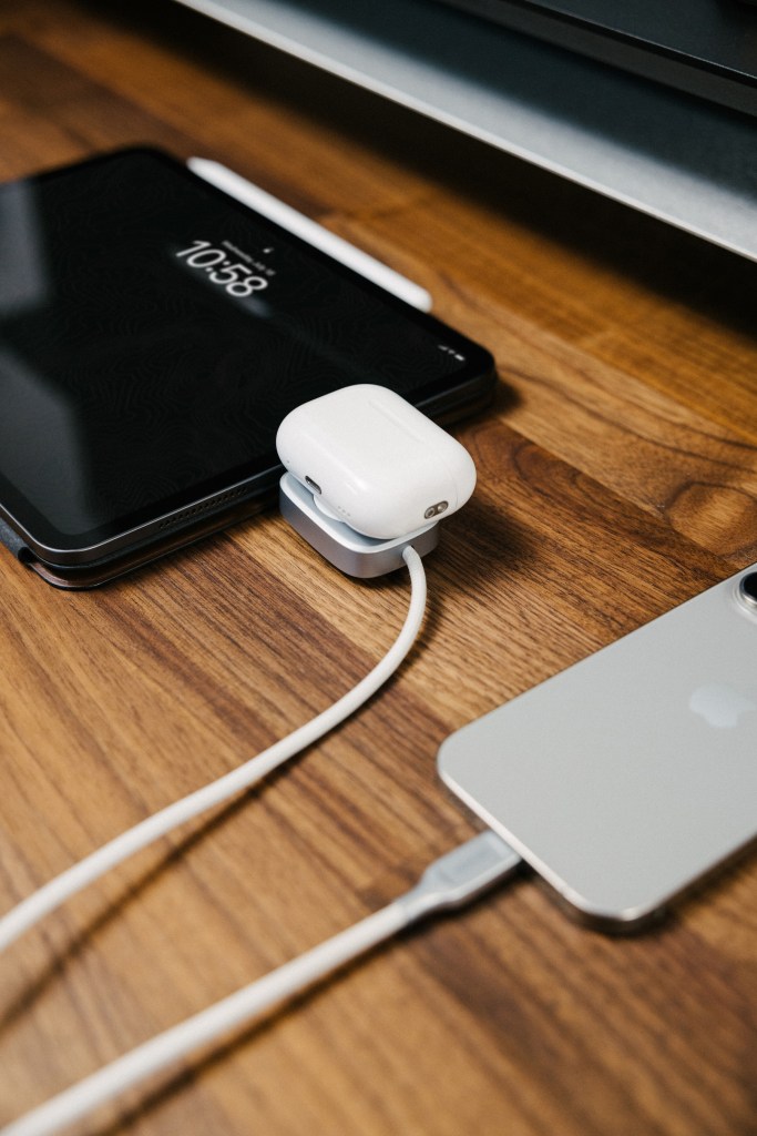 A cell phone and a charger