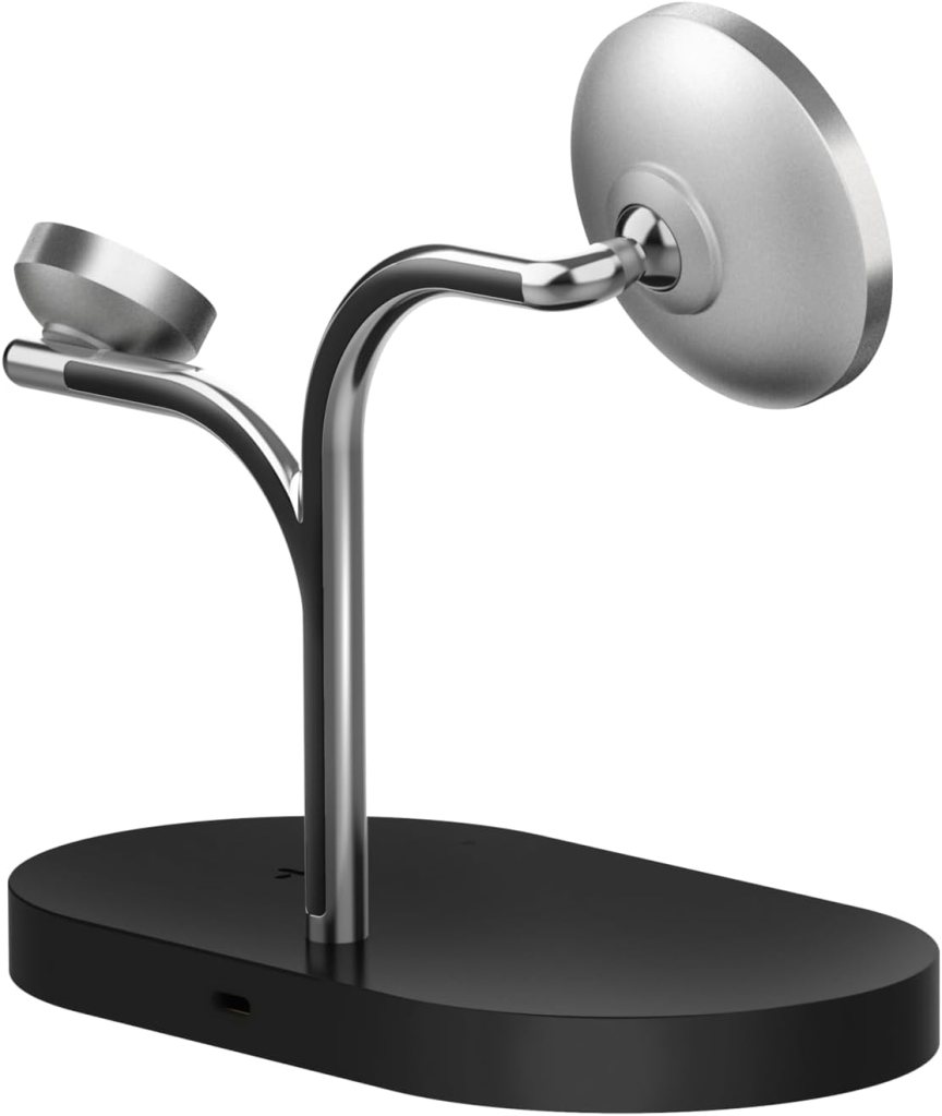 A black and silver device