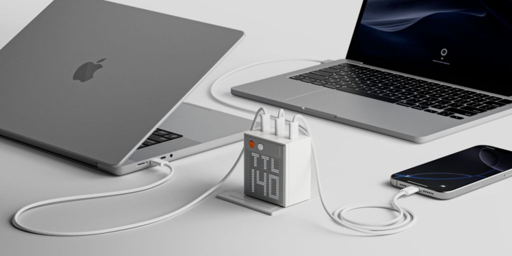 Image showing Sharge's latest Pixel 140 3-port laptop charger.