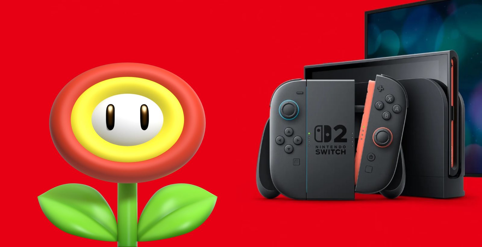 A video game console and a flower