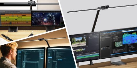 A collage of a computer