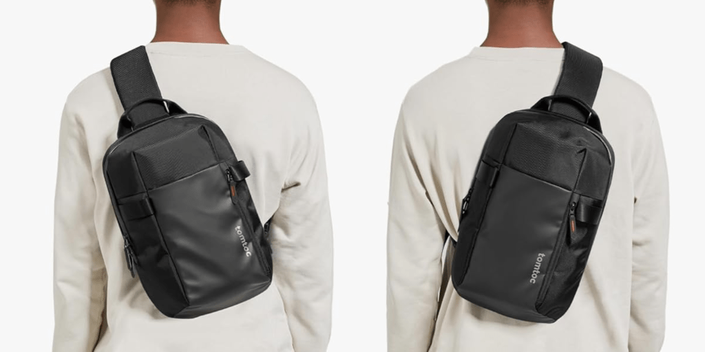 A person wearing a backpack