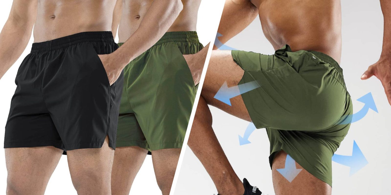 A collage of a man's legs