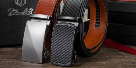 A pair of belts on a table