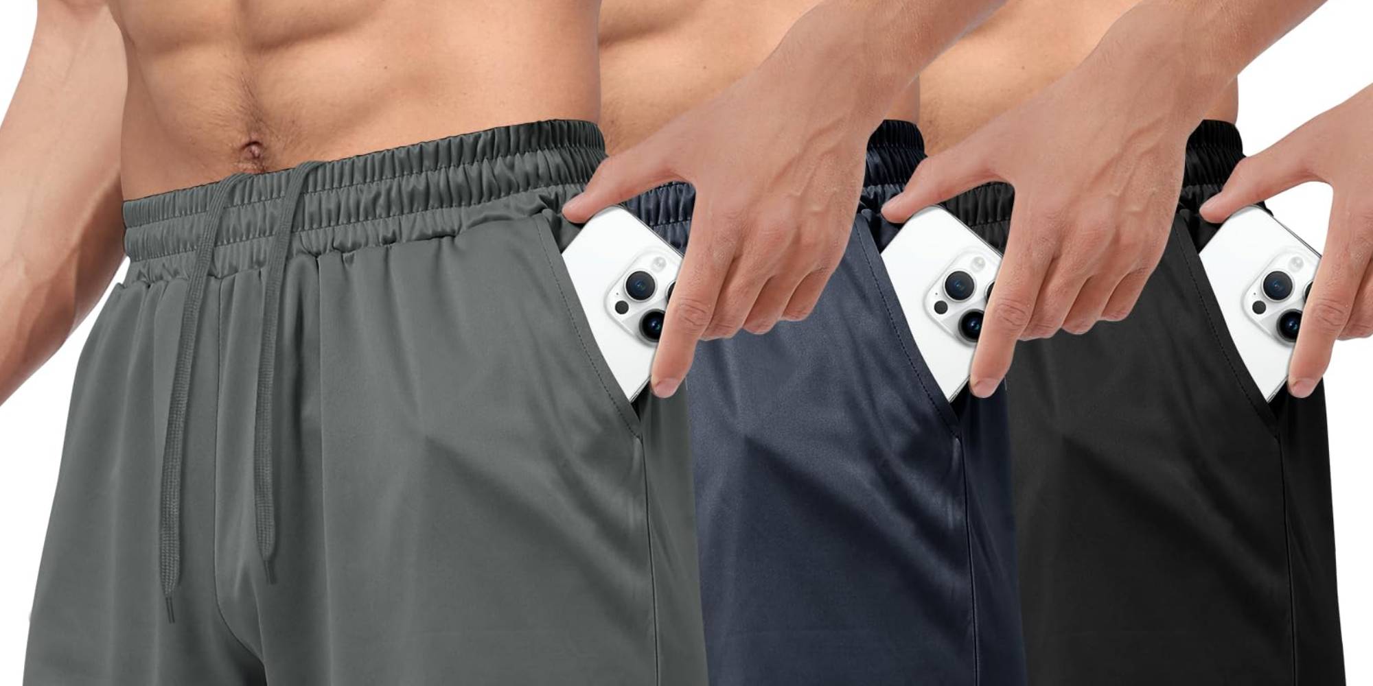 A man pulling a phone out of his pants