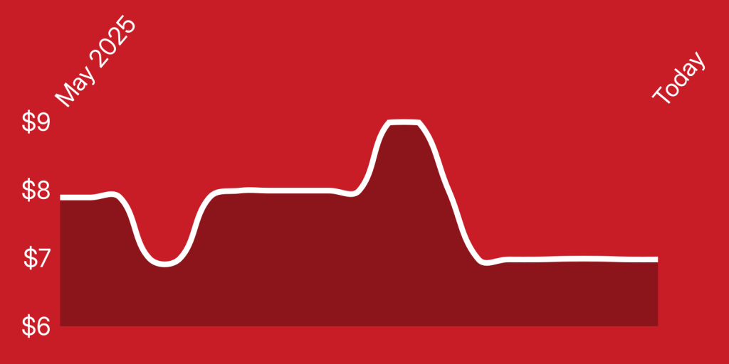 A line drawing of a mountain