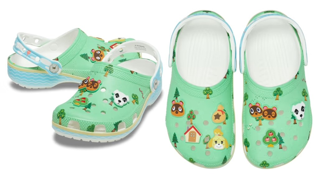 A pair of shoes with cartoon characters on them