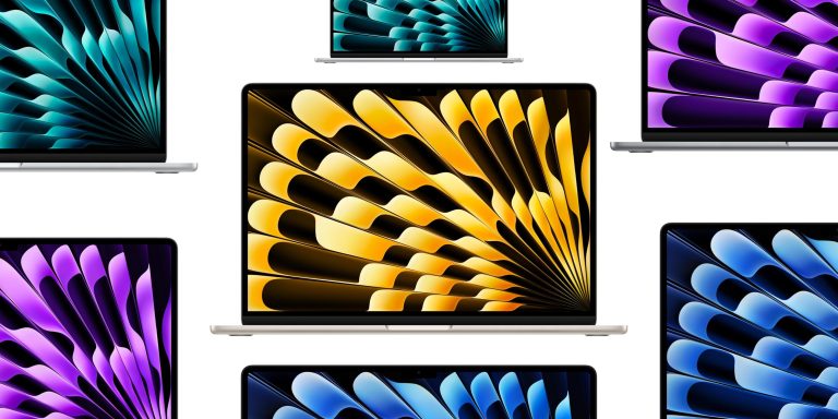 A different sizes of laptops