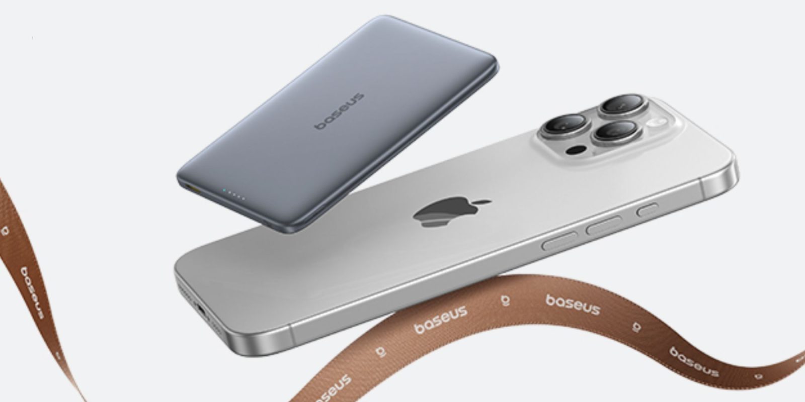 Image showing a render of Baseus' ultra slim power bank.