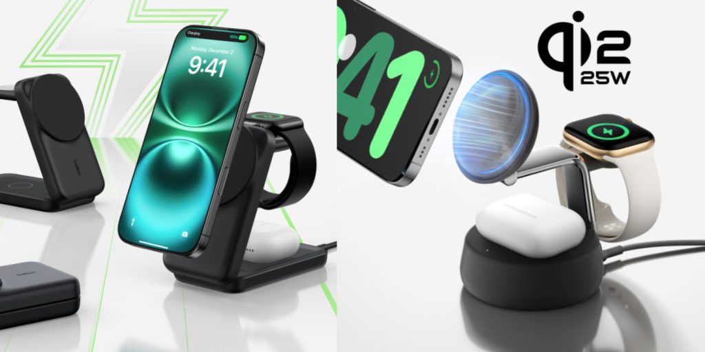 Belkin 25W Qi2.2 wireless charging stands iPhone 17