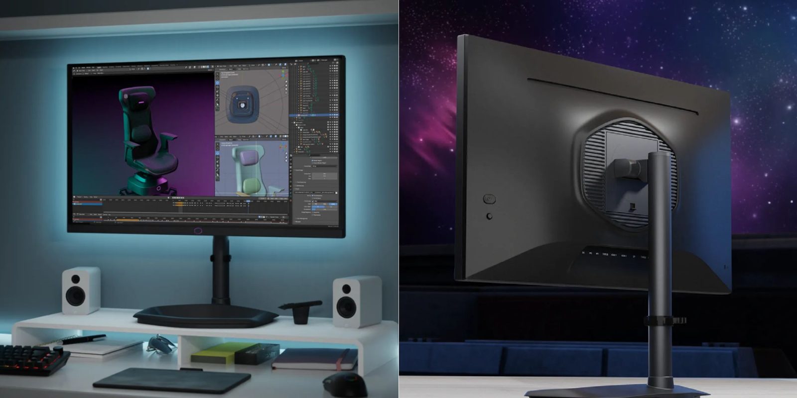 Image showing renders of Cooler Master's Tempest gaming monitor.