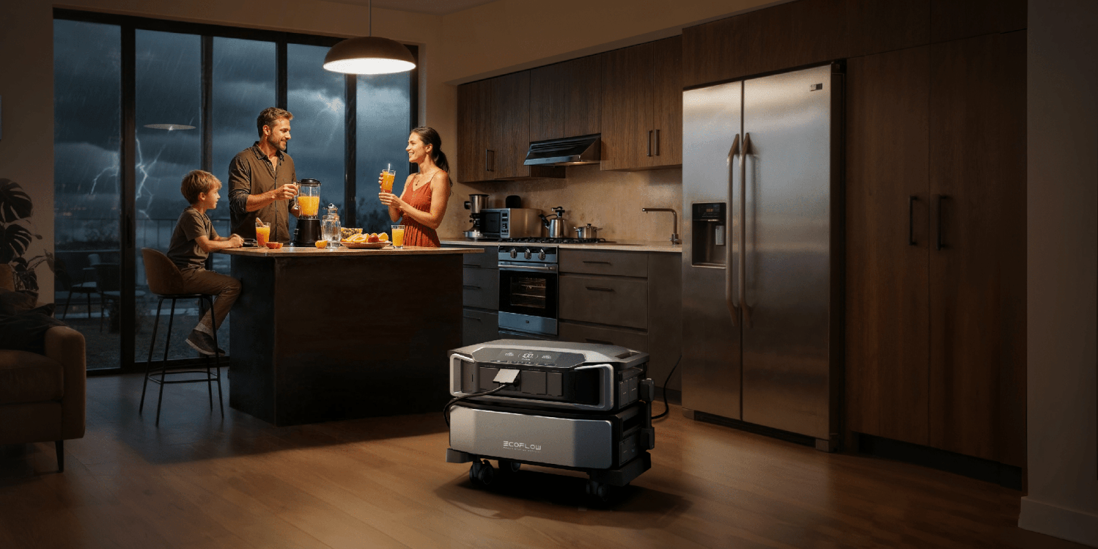A man and woman in a kitchen