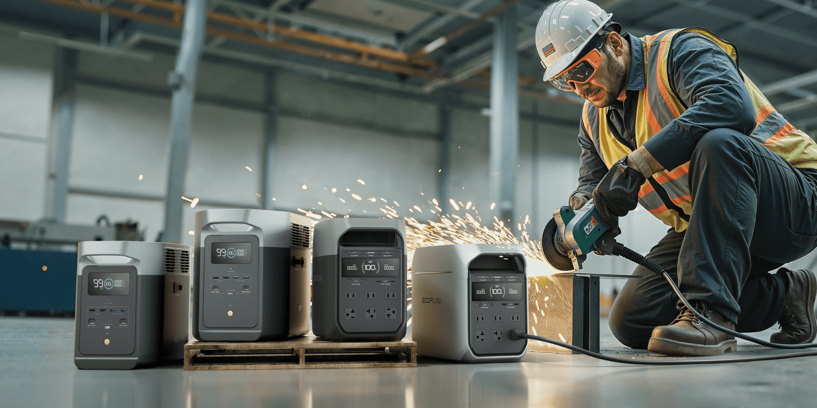 A man using a grinder to cut off a piece of equipment