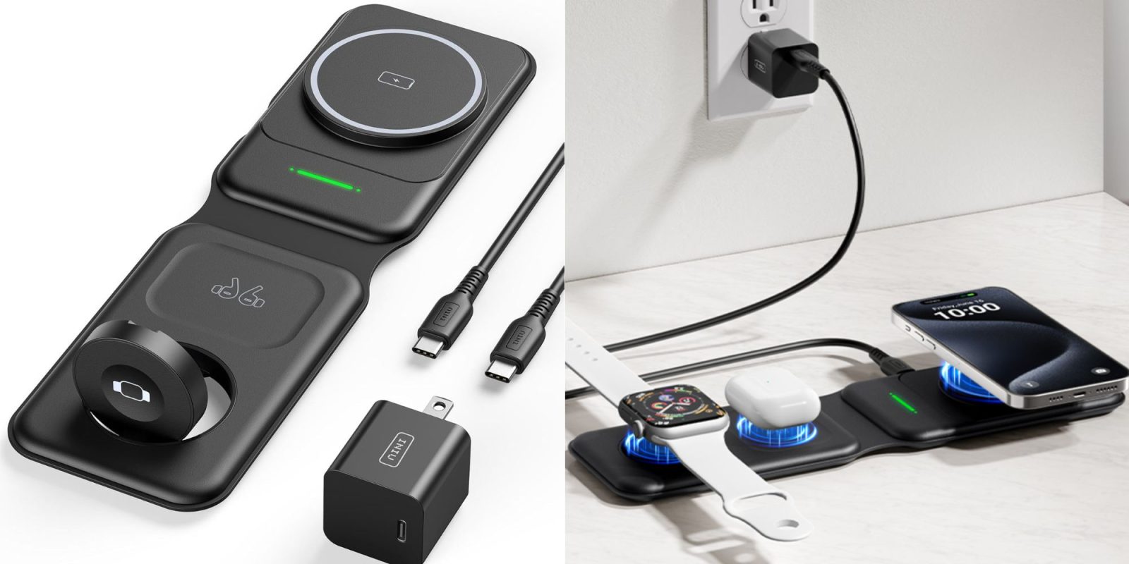 Image showing renders of INIU's 3-in-1 travel charger.
