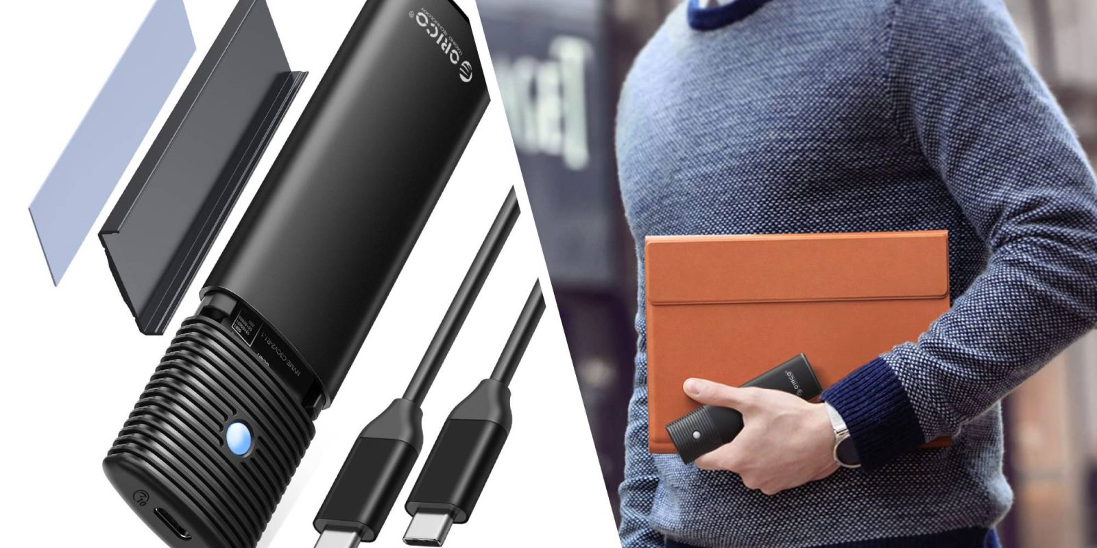 A man holding a usb cable