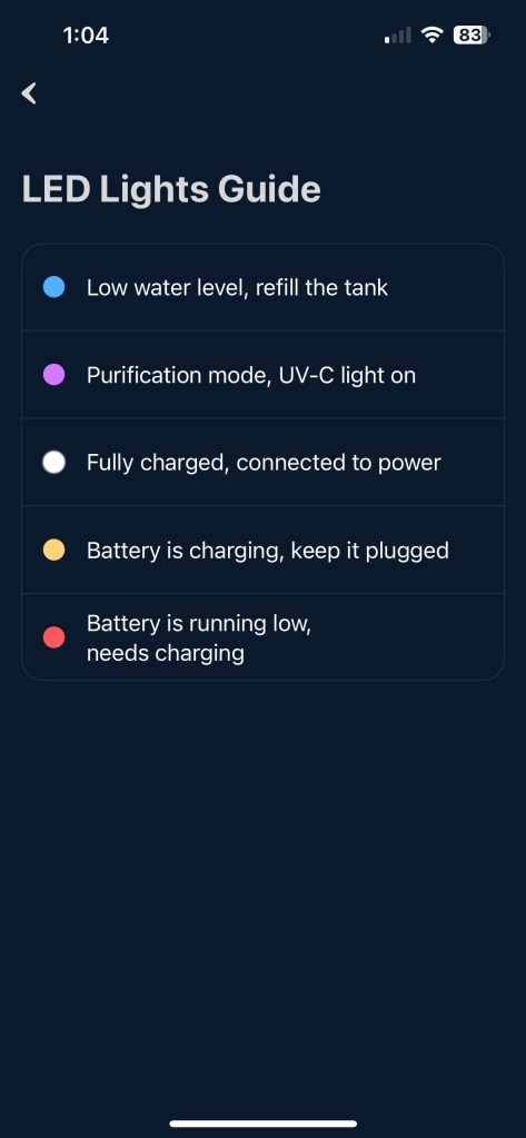 screenshot of an app